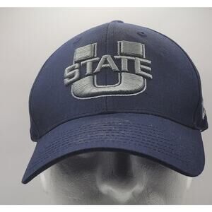 Utah State Aggies Navy Blue Strapback Zephyr Cap‎ Hat NCAA